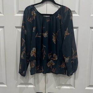 DR2 Floral Print Women's Top Size Large K13